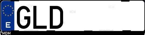 Matrícula española GLD, correspondiente al año 2009