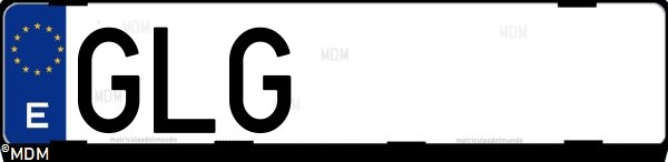 Matrícula española GLG, correspondiente al año 2009