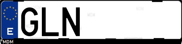Matrícula española GLN, correspondiente al año 2009