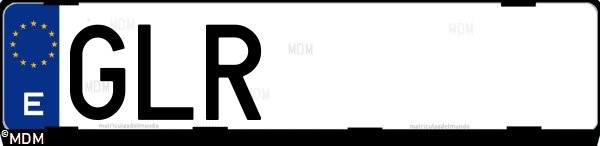 Matrícula española GLR, correspondiente al año 2009