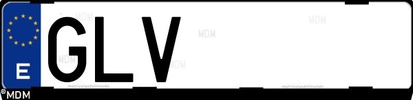 Matrícula española GLV, correspondiente al año 2009