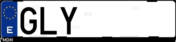 Matrícula española GLY, correspondiente al año 2009