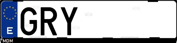 Matrícula española GRY, correspondiente al año 2009