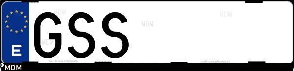Matrícula española GSS, correspondiente al año 2010