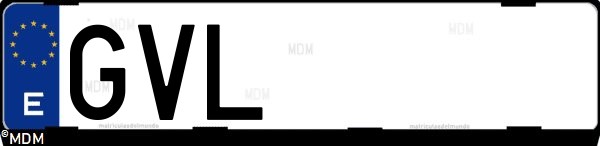 Matrícula española GVL, correspondiente al año 2010