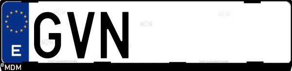 Matrícula española GVN, correspondiente al año 2010