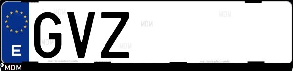 Matrícula española GVZ, correspondiente al año 2010