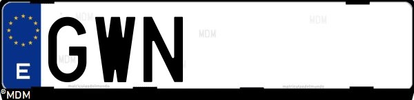 Matrícula española GWN, correspondiente al año 2010
