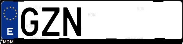 Matrícula española GZN, correspondiente al año 2010