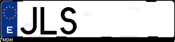 Matrícula española JLS, correspondiente al año 2016