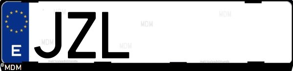 Matrícula española JZL, correspondiente al año 2017
