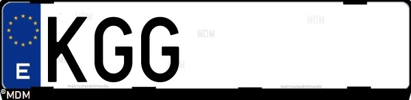 Matrícula española KGG, correspondiente al año 2017