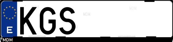 Matrícula española KGS, correspondiente al año 2018