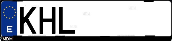 Matrícula española KHL, correspondiente al año 2018