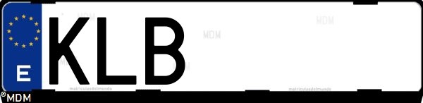 Matrícula española KLB, correspondiente al año 2018