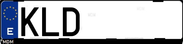 Matrícula española KLD, correspondiente al año 2018