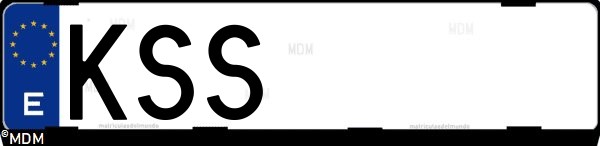 Matrícula española KSS, correspondiente al año 2018