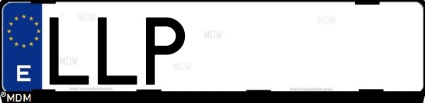 Matrícula española LLP, correspondiente al año 2020