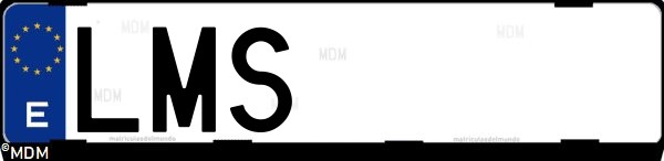 Matrícula española LMS, correspondiente al año 2021