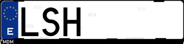 Matrícula española LSH, correspondiente al año 2021