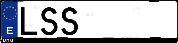 Matrícula española LSS, correspondiente al año 2021