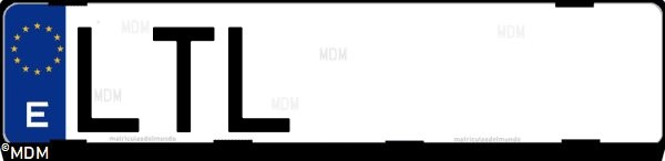 Matrícula española LTL, correspondiente al año 2021