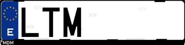 Matrícula española LTM, correspondiente al año 2021
