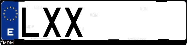 Matrícula española LXX, correspondiente al año 2022