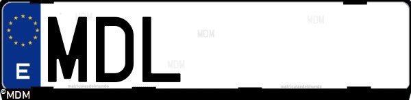 Matrícula española MDL, correspondiente al año 2023