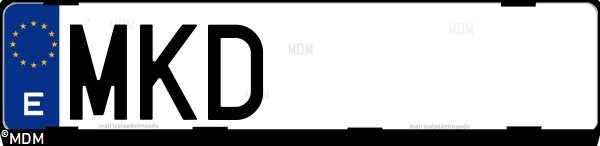Matrícula española MKD, correspondiente al año 2023