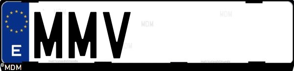 Matrícula española MMV, correspondiente al año 2024