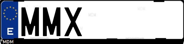 Matrícula española MMX, correspondiente al año 2024
