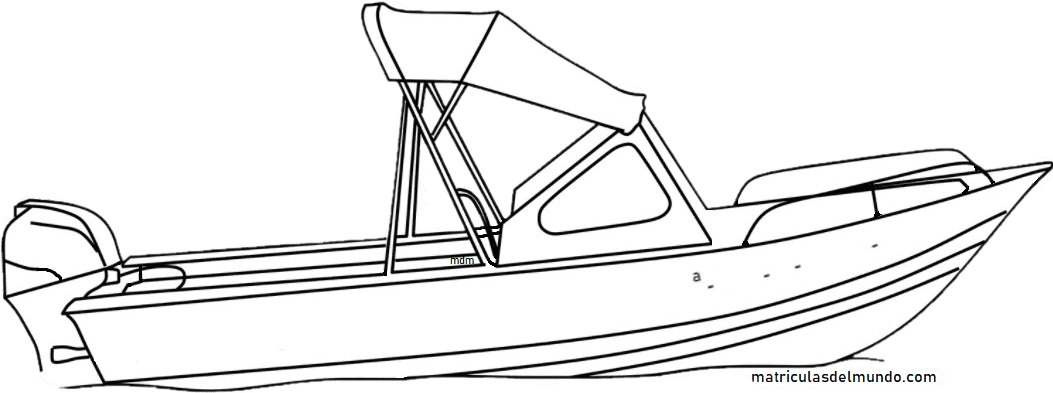 Matrícula de barco embarcacion de novena listada de Gijón provisional creador