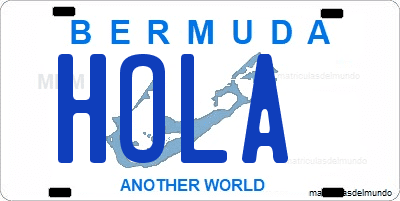 matrícula de coche personalizada de Bermudas