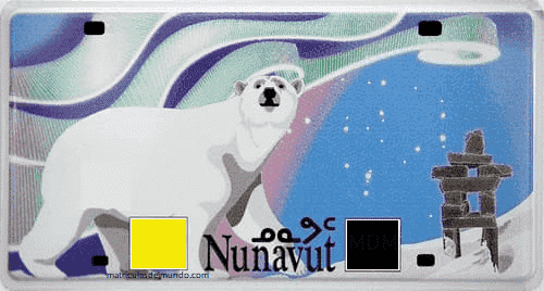 Matrícula de coche actual de Nunavut