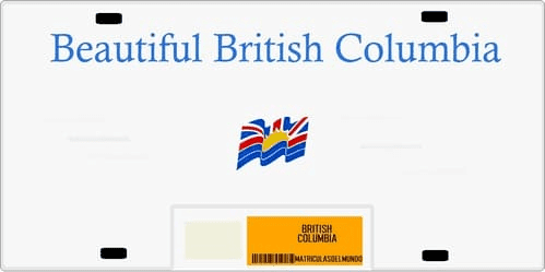 matricula americana de la Columbia Británica British Columbia