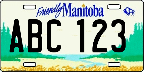 matricula americana de coche de Manitoba