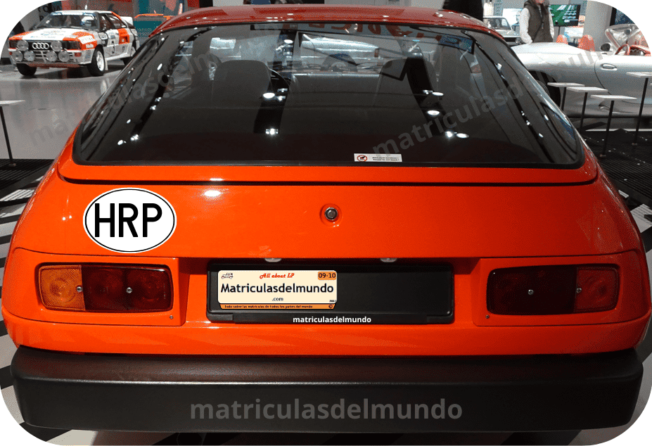 Red Porsche with the HRP code from Principality of Hutt River