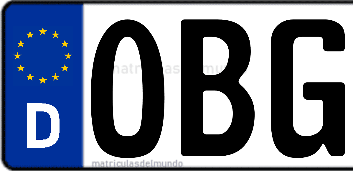 Deutsches Kennzeichen OBG