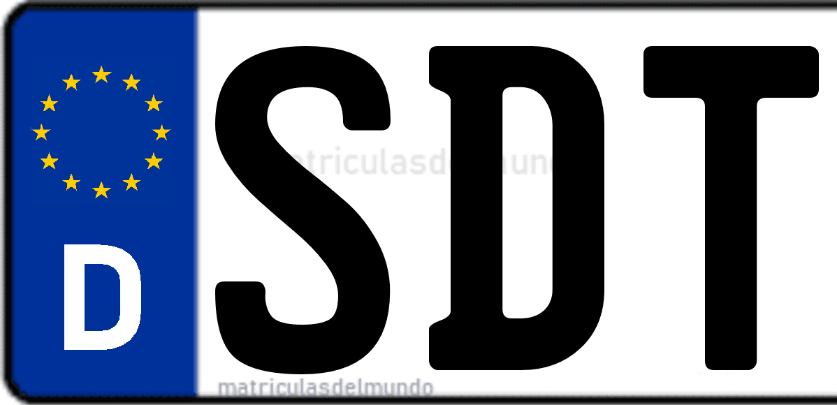 Deutsches Kennzeichen SDT