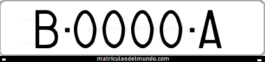 Size of the old Spanish license plates