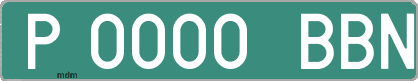 Ejemplo matrícula provisional verde de España matrícula BBN