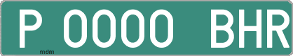 Ejemplo matrícula provisional verde de España matrícula BHR