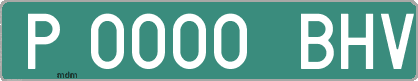 Ejemplo matrícula provisional verde de España matrícula BHV
