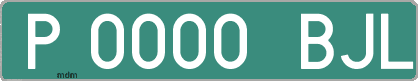 Ejemplo matrícula provisional verde de España matrícula BJL