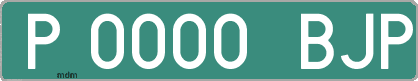 Ejemplo matrícula provisional verde de España matrícula BJP