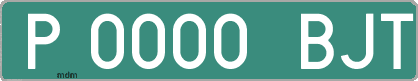Ejemplo matrícula provisional verde de España matrícula BJT