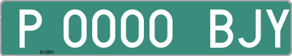 Ejemplo matrícula provisional verde de España matrícula BJY