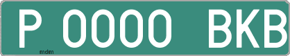 Ejemplo matrícula provisional verde de España matrícula BKB