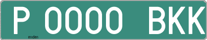 Ejemplo matrícula provisional verde de España matrícula BKK